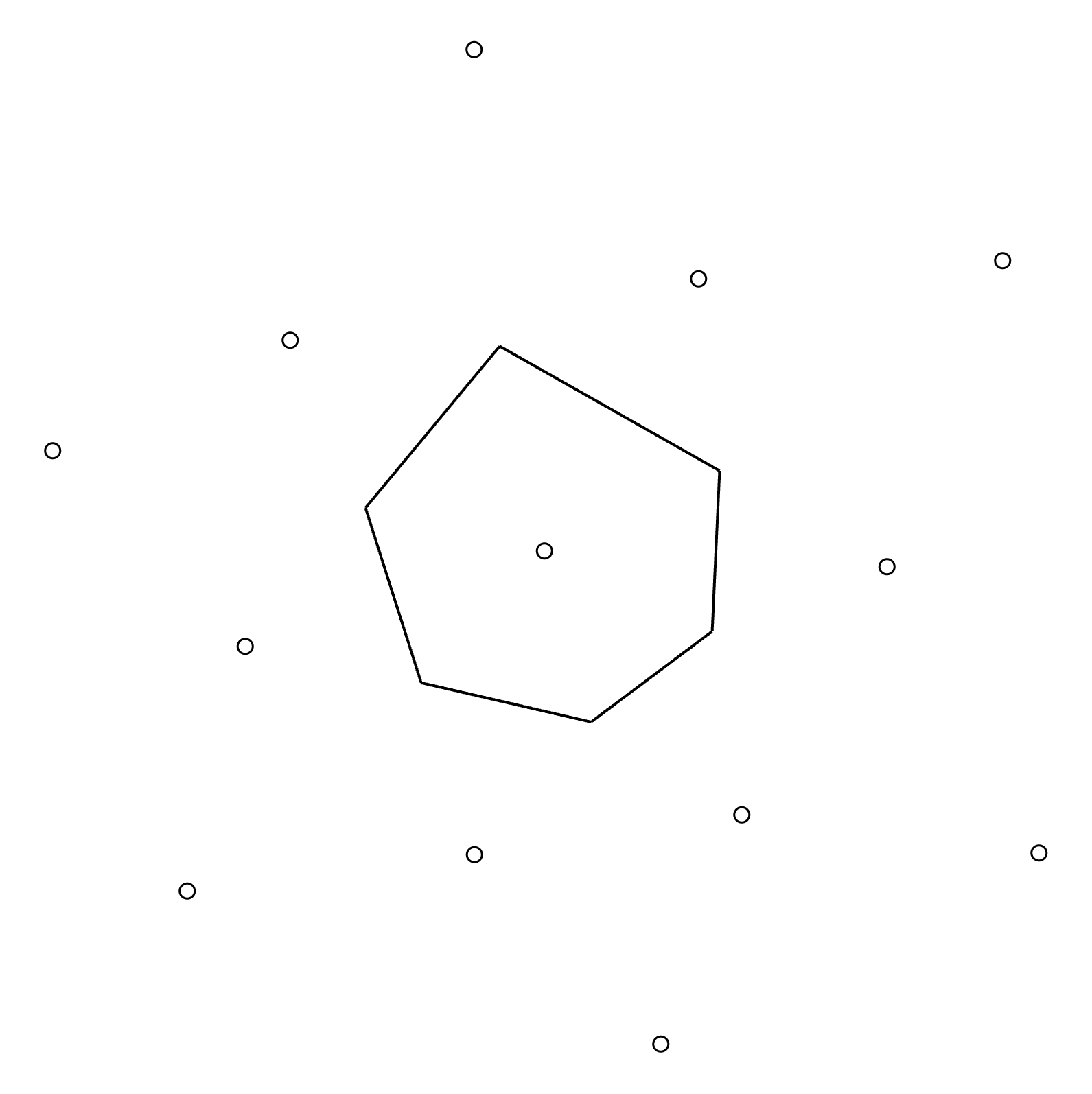 Step 7: Calculate the area of the resulting polygon.