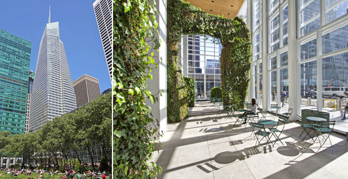 One Bryant Park, USA is a great example of a green building.